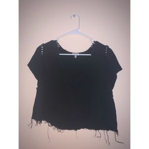 Black cut out Crop top